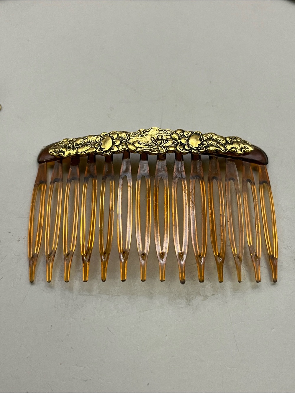 Vintage 80s 90s Gold Hair Accessories Lot 9pc Side Comb Barrettes Bobby Pins - Picture 2 of 7